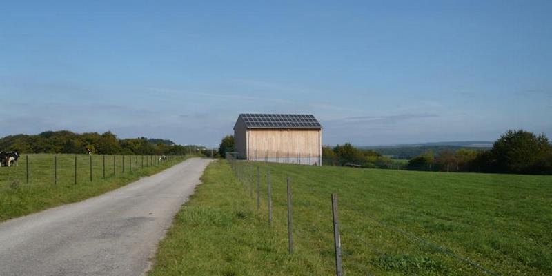 Bauwerk außen - Neuer Hochbehälter in Flaxweiler