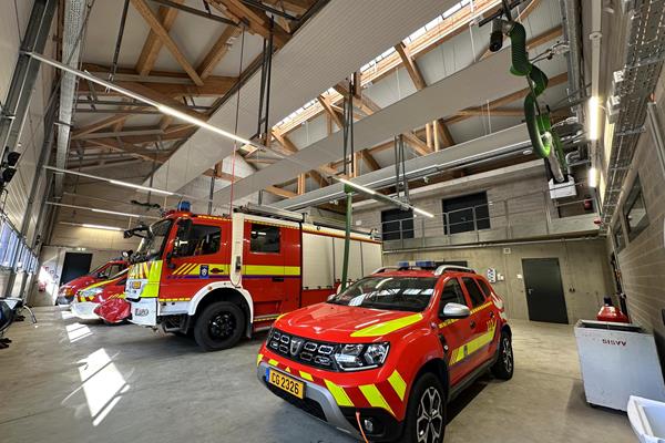 Nouveau hall des pompiers pour le Centre d'Incendie et de Secours à Vianden (CIS Vianden)